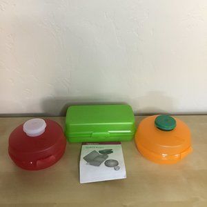 NEW Tupperware Round & Rectangle Keepers set of 3